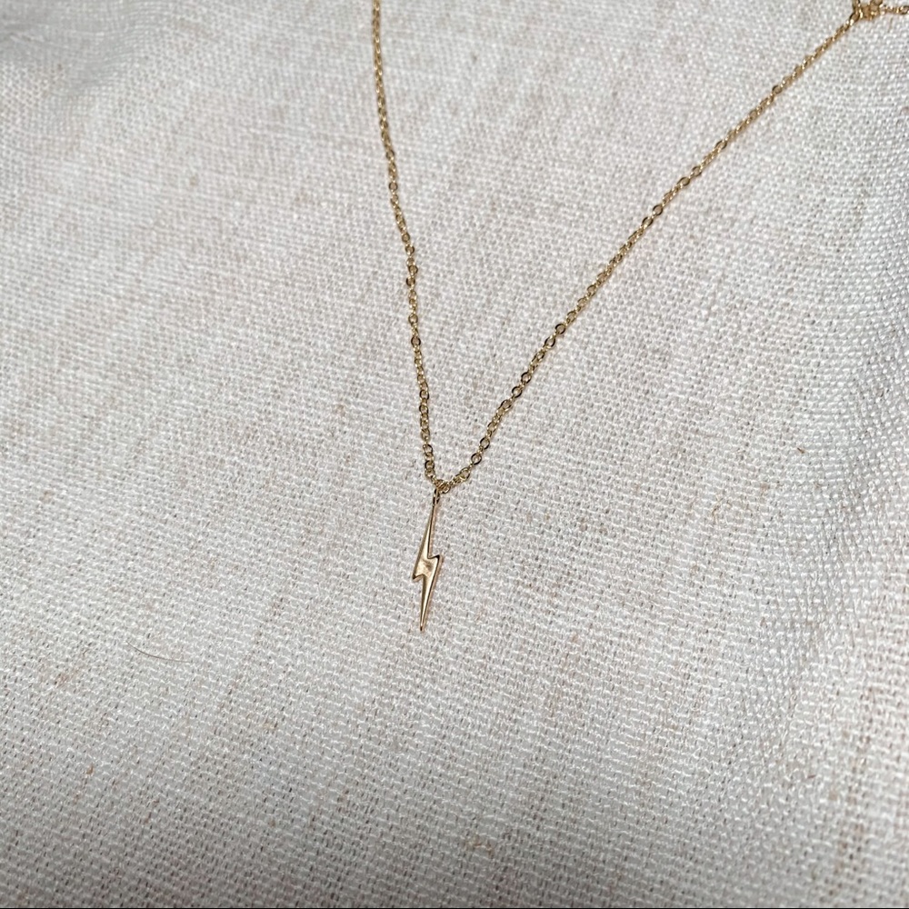 bolt necklace - gold filled